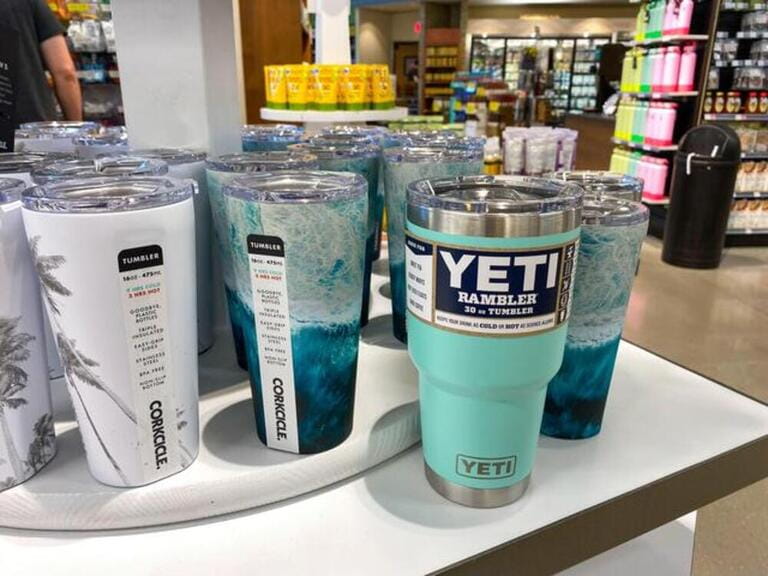A display of Yeti Tumblers at a Whole Foods Grocery Store. A display of Yeti Tumblers at a Whole Foods Grocery Store.