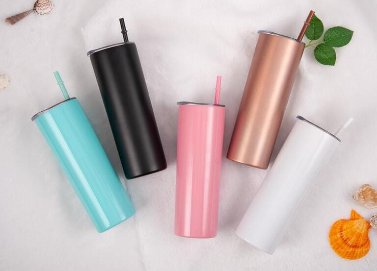 tumbler with straw skinny tumbler