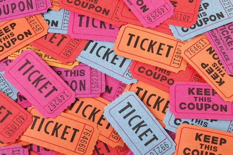 colorful tickets background