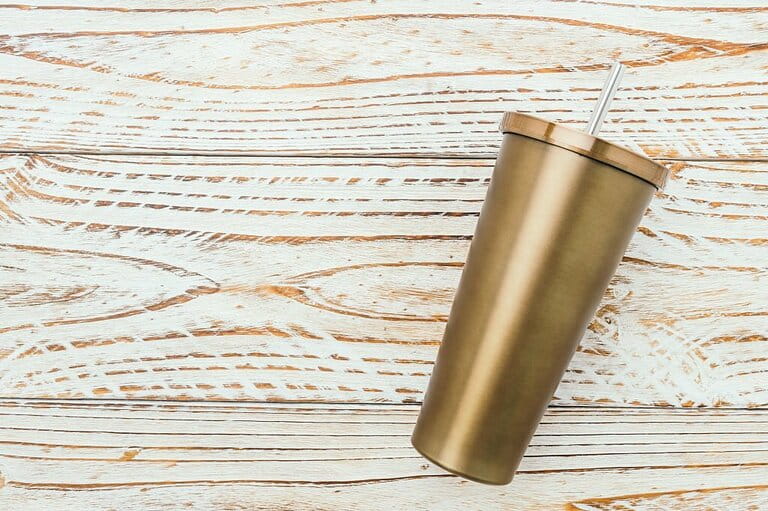 Gold tumbler 